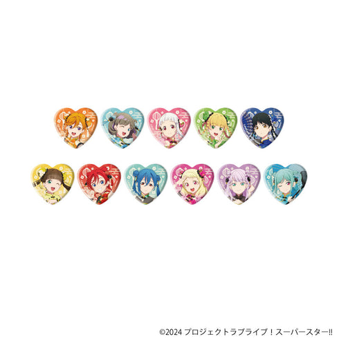 『ラブライブ!スーパースター!!』ハート型缶バッジ07/チャイナドレス風衣装ver. BOX(全11種)(描き下ろしイラスト)